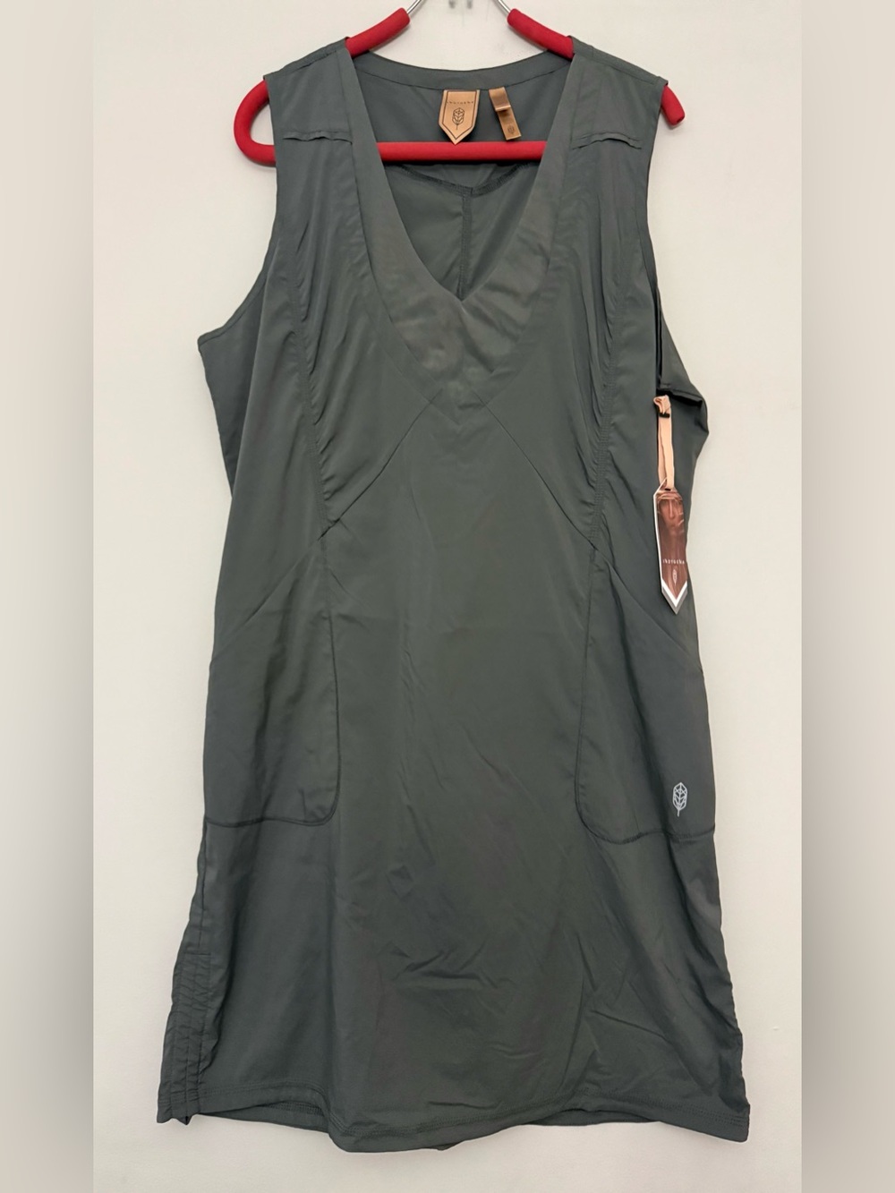NWT Indygena Women’s V-Neck Dress Size XL Slate Gray